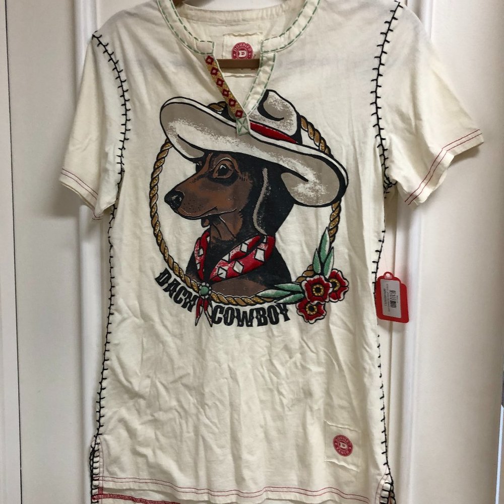 Double D Ranchwear Dachshund Cowboy Tee - Medium